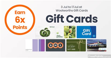 woolworths senior gift cards.